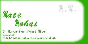 mate mohai business card